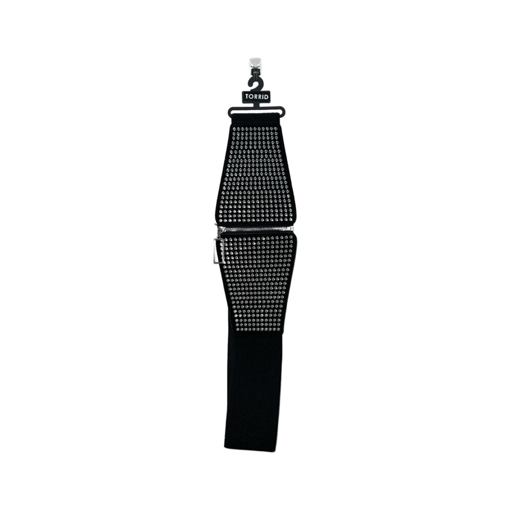 Torrid Zipper Waist Studded Belt in Black, Women's 3